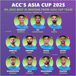 Snubbed but Stellar: IPL 2025 Best XI Missing from Asia Cup Team